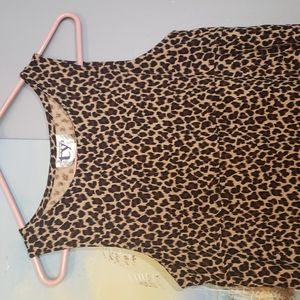 Original TY2 leopard print sheath dress size P8